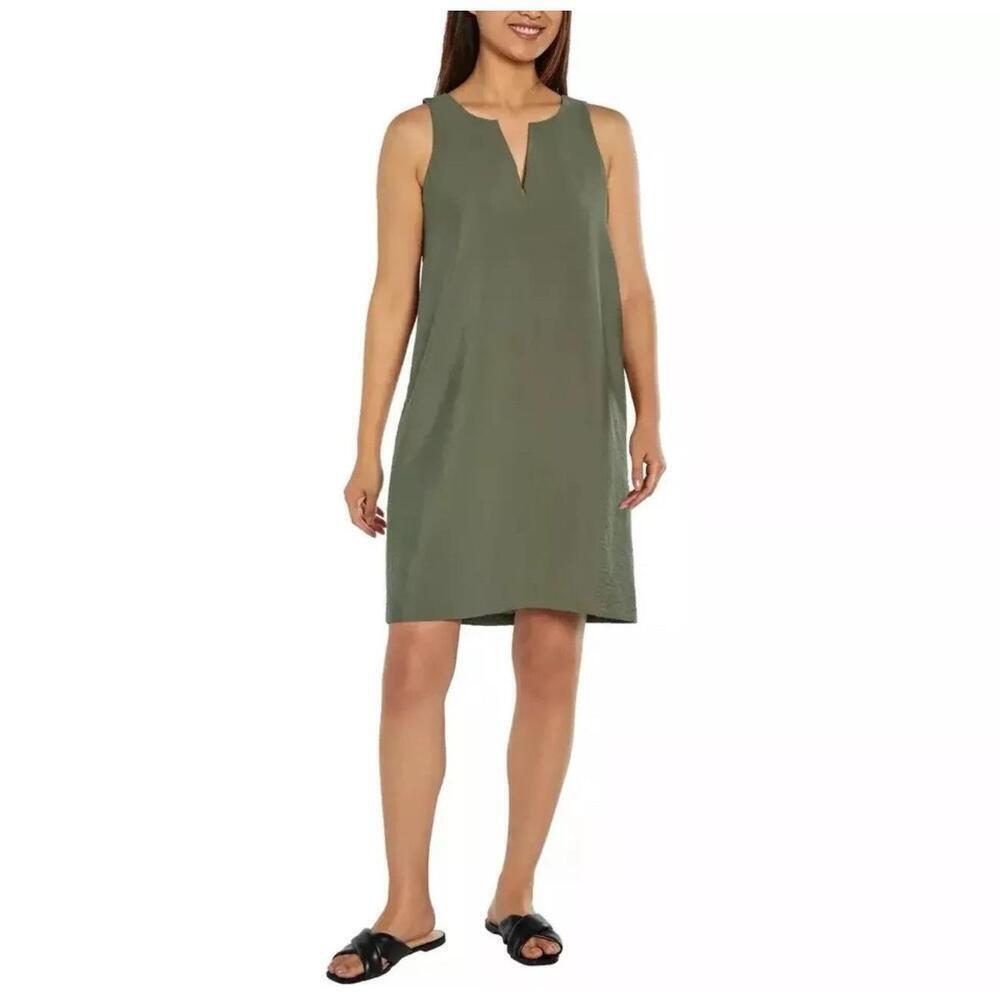 Banana Republic Ladies' Satin Sleeveless Dress, Green, Size L.  AP